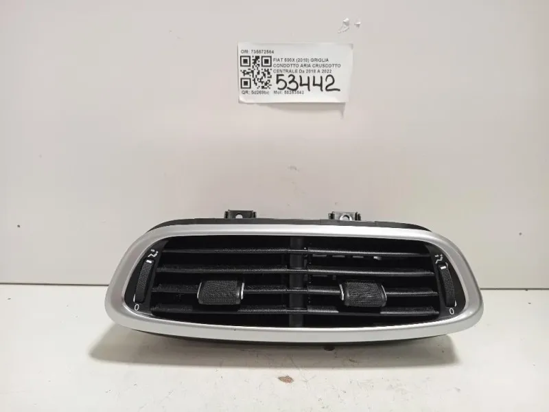 Griglia Condotto ARIA Cruscotto Centrale 735572564 Fiat 500X 2018