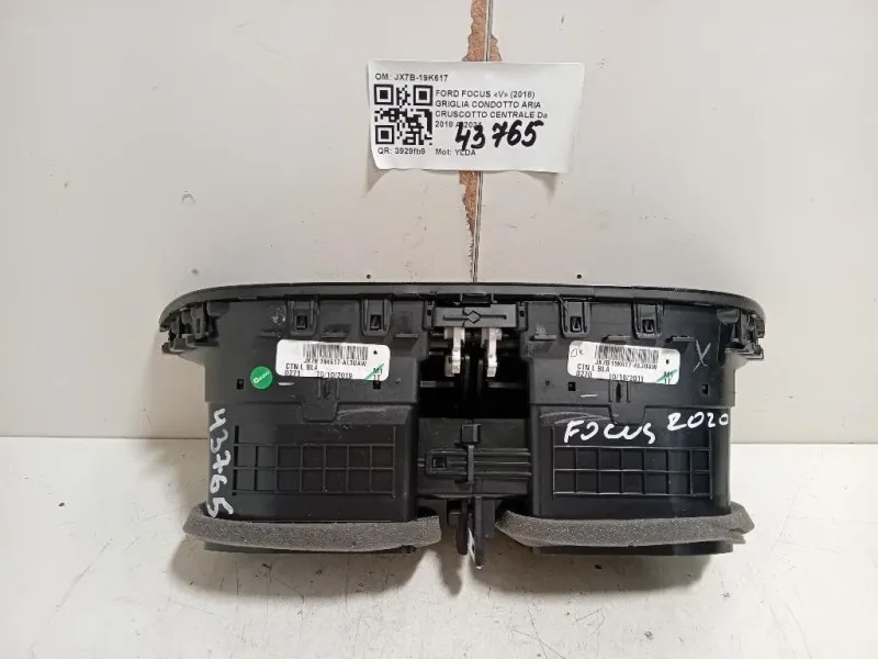 Griglia Condotto ARIA Cruscotto Centrale JX7B-19K617 Ford Focus V 2018