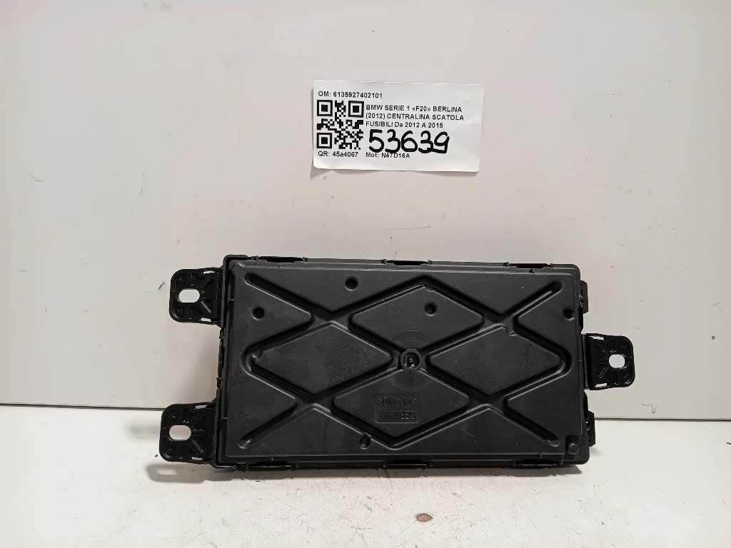 Centralina Scatola Fusibili 6135927402101 Bmw Serie 1 F20 Berlina 2012