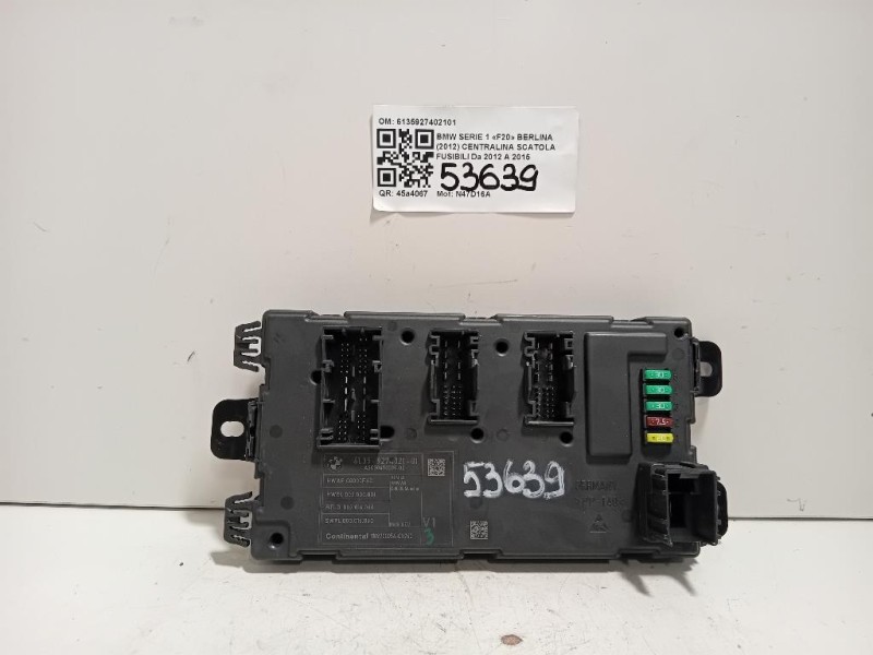 Centralina Scatola Fusibili 6135927402101 Bmw Serie 1 F20 Berlina 2012