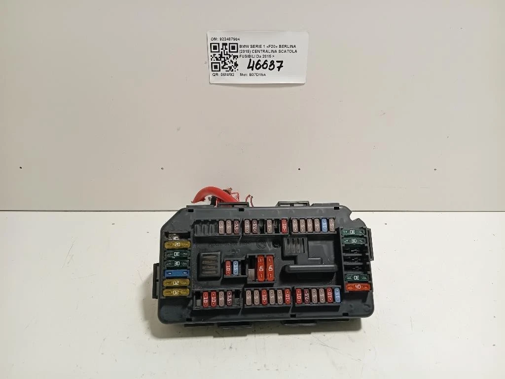 Centralina Scatola Fusibili 922487904 Bmw Serie 1 F20 Berlina 2015