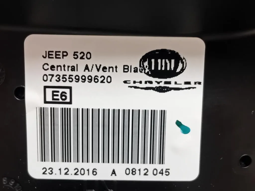 Griglia Condotto ARIA Cruscotto Centrale 07355999620 Jeep Renegade 2015