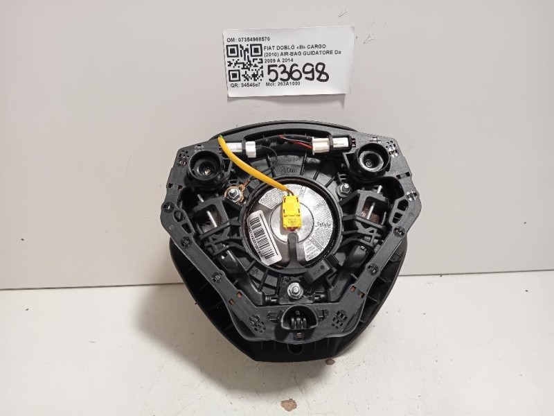 Air-bag Guidatore 07354968570 Fiat Doblò III Cargo 2010
