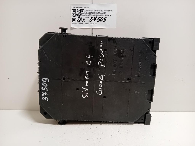 Centralina Scatola Fusibili 9819851380-01 Citroen C4 Grand Picasso II 2013