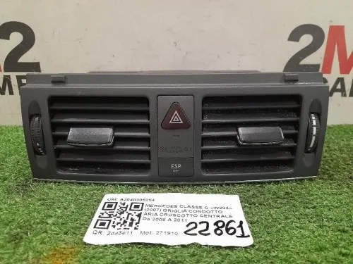 Griglia Condotto ARIA Cruscotto Centrale A2048305254 Mercedes Classe C W204 2007