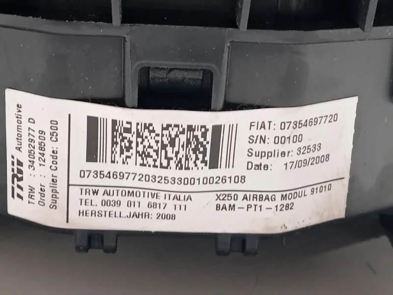 Air-bag Guidatore 07354697720 Fiat Ducato 250 2007
