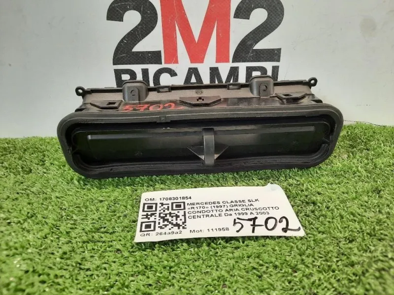 Griglia Condotto ARIA Cruscotto Centrale 1708301854 Mercedes Classe SLK R170 1997