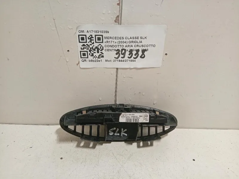 Griglia Condotto ARIA Cruscotto Centrale A1718310359 Mercedes Classe SLK R171 2004