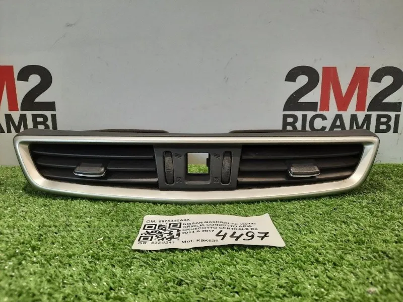 Griglia Condotto ARIA Cruscotto Centrale 687504EA0A Nissan Qashqai II 2014