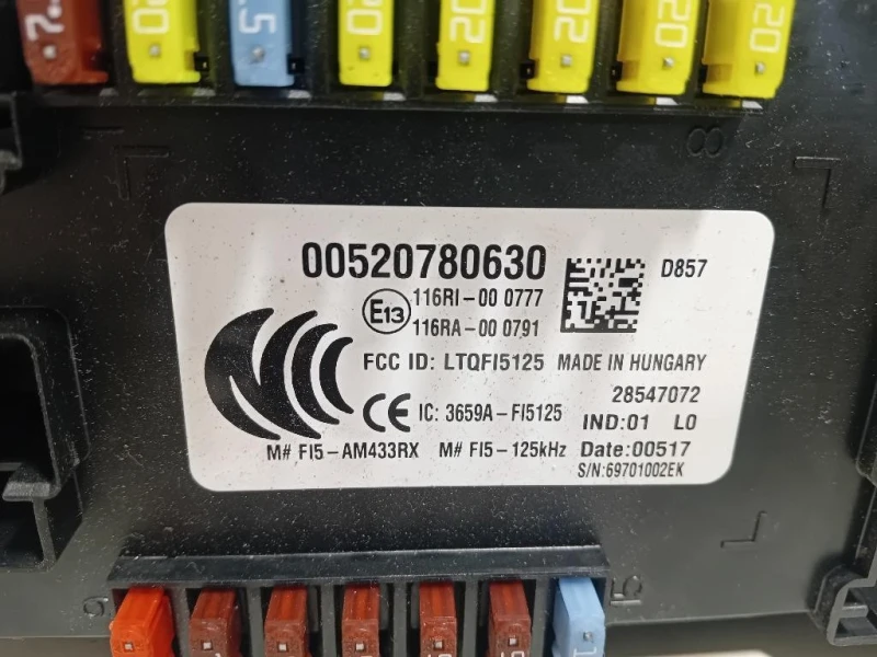 Centralina Scatola Fusibili 00520780630 Jeep Renegade 2015