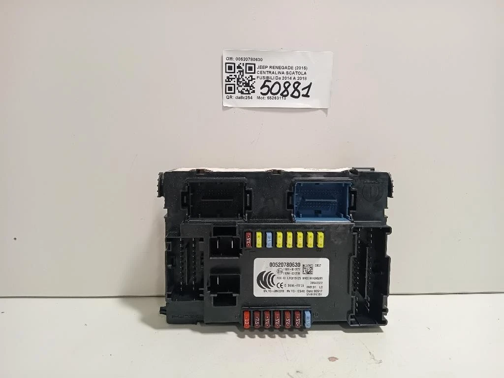 Centralina Scatola Fusibili 00520780630 Jeep Renegade 2015