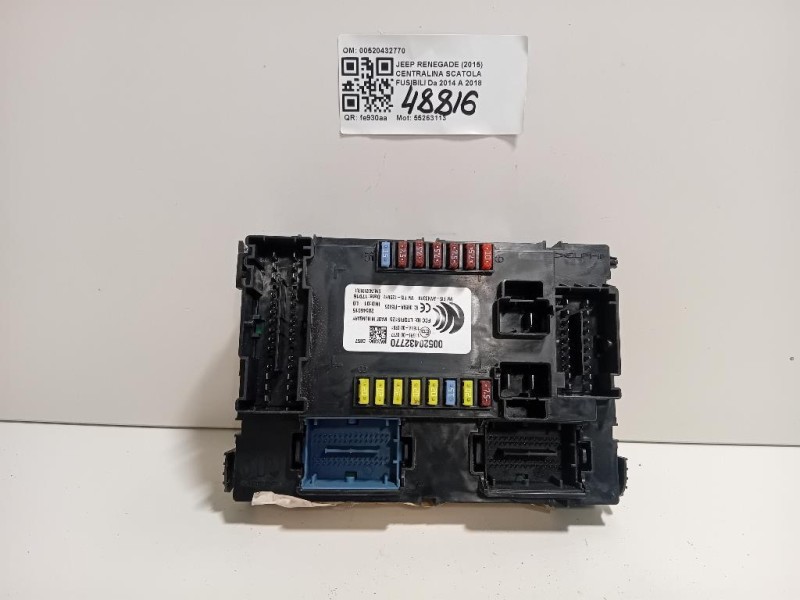 Centralina Scatola Fusibili 00520432770 Jeep Renegade 2015
