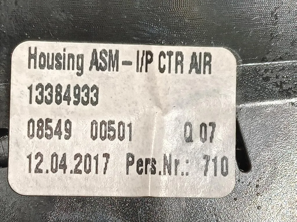 Griglia Condotto ARIA Cruscotto Centrale 13384933 Opel Corsa E 2014