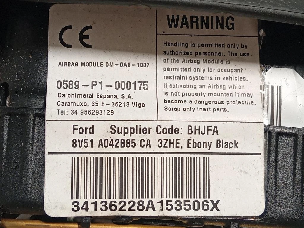 Air-bag Guidatore 8V51A042B85 Ford Ecosport 2013