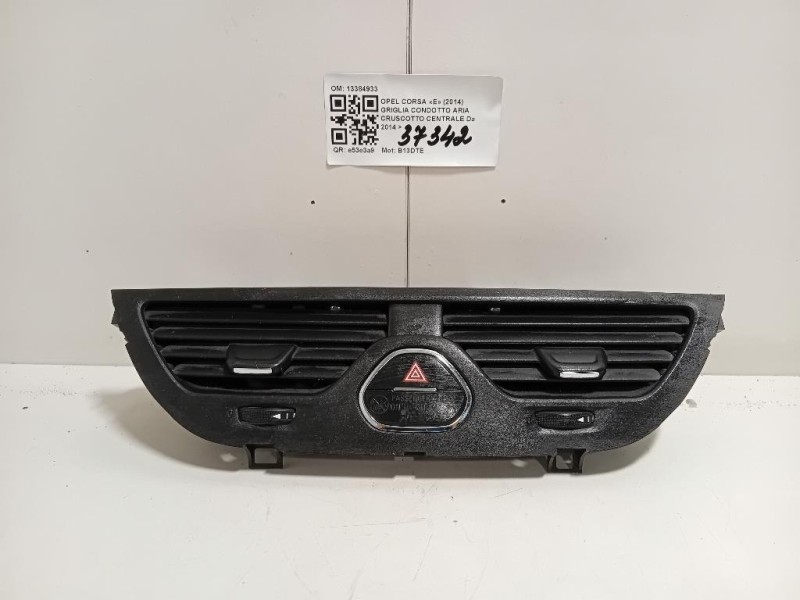 Griglia Condotto ARIA Cruscotto Centrale 13384933 Opel Corsa E 2014