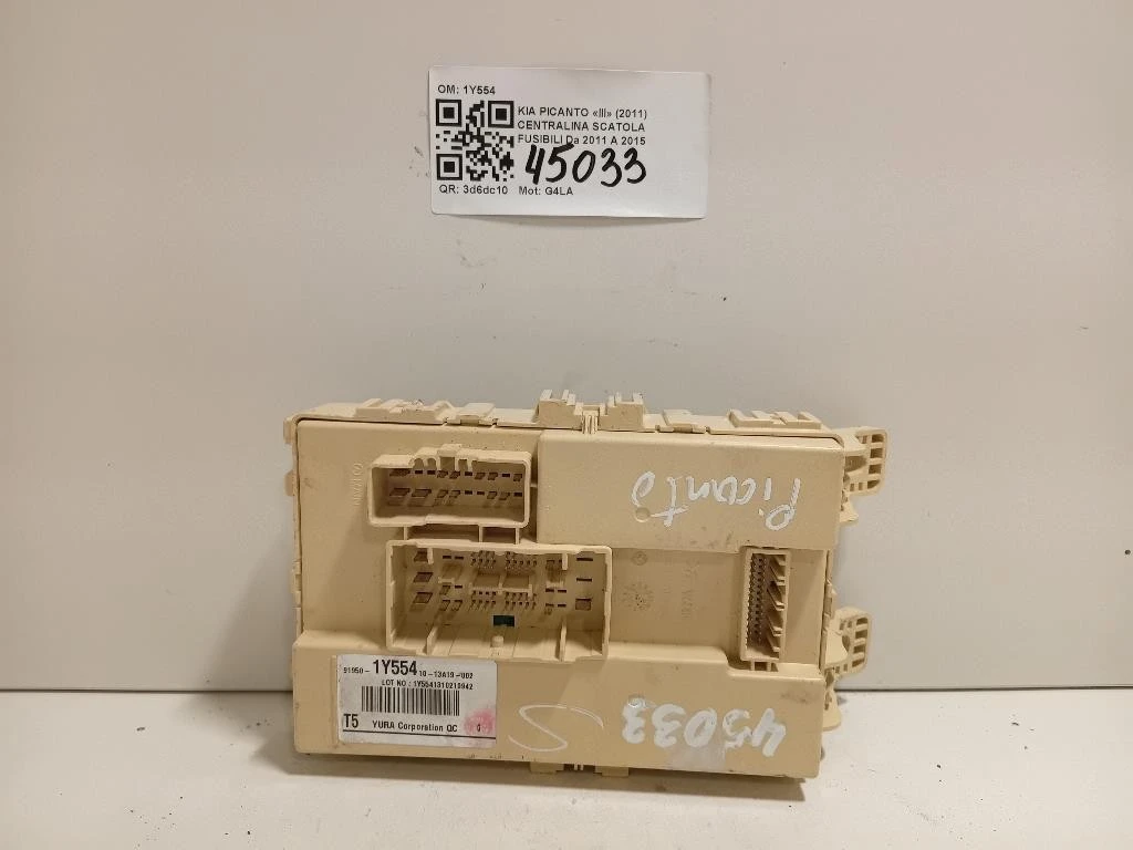 Centralina Scatola Fusibili 91950-1Y554 Kia Picanto III 2011