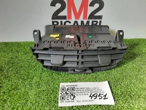 Griglia Condotto ARIA Cruscotto Centrale 96728486ZD Peugeot 208 I 2012
