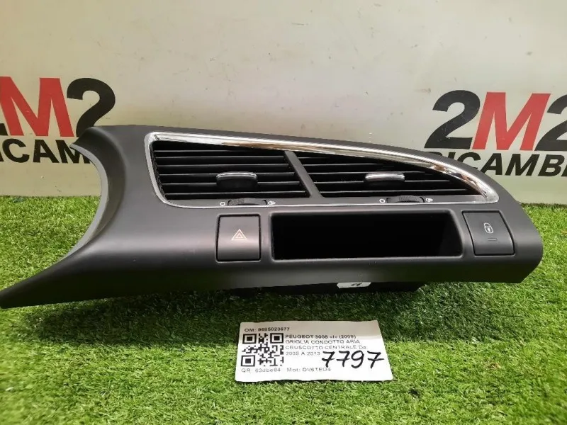Griglia Condotto ARIA Cruscotto Centrale 9685023677 Peugeot 3008 I 2009