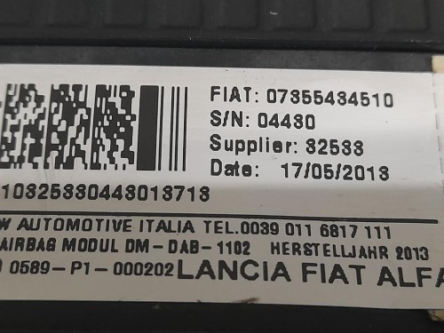 Air-bag Guidatore 07355434510 Fiat Panda II 2012