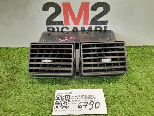 Griglia Condotto ARIA Cruscotto Centrale 9634511177 Peugeot 307 CC 2001