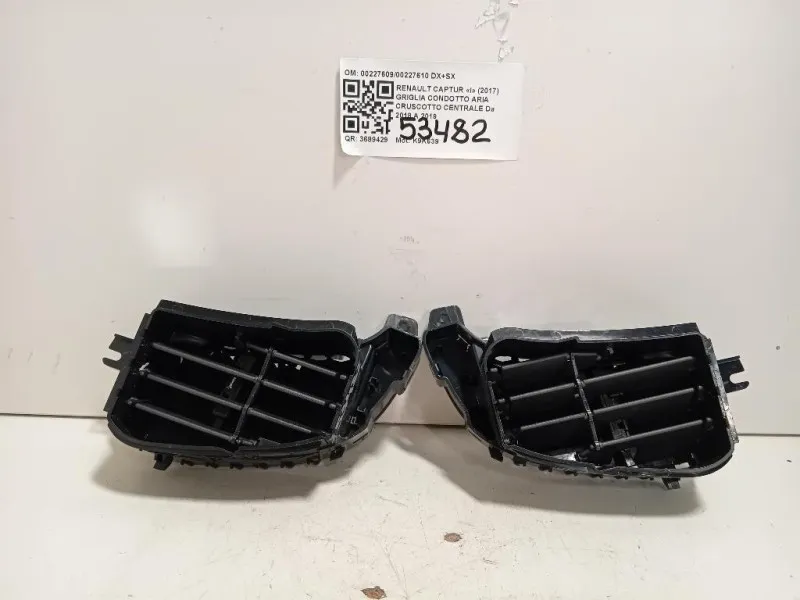 Griglia Condotto ARIA Cruscotto Centrale 0022760900227610 DX+SX Renault Captur I 2017