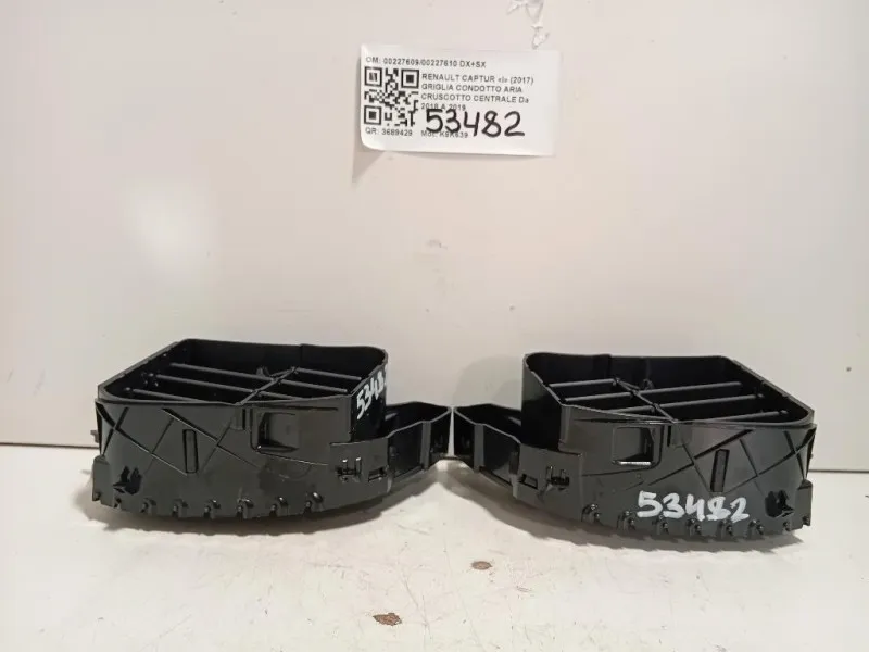 Griglia Condotto ARIA Cruscotto Centrale 0022760900227610 DX+SX Renault Captur I 2017