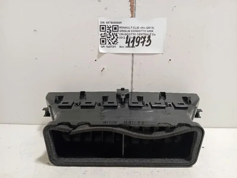 Griglia Condotto ARIA Cruscotto Centrale 687508859R Renault CLIO IV 2013