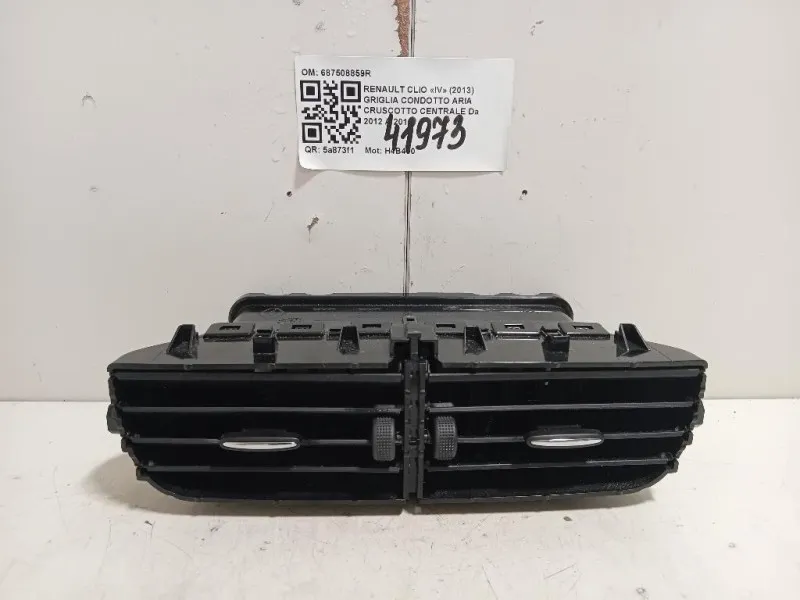 Griglia Condotto ARIA Cruscotto Centrale 687508859R Renault CLIO IV 2013