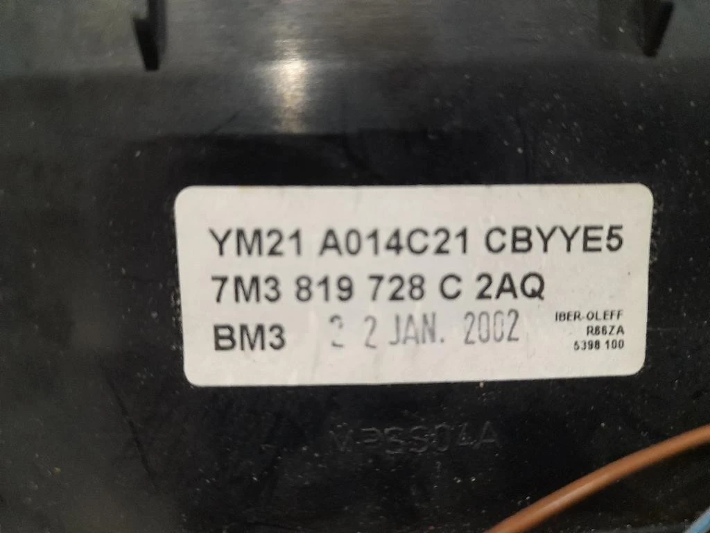 Griglia Condotto ARIA Cruscotto Centrale 7M3819728C Seat Alhambra 7V9 2001