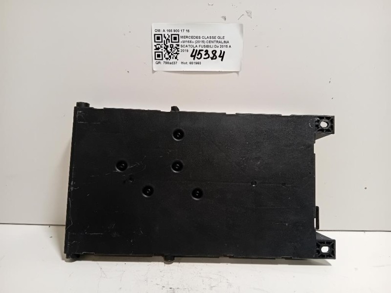 Centralina Scatola Fusibili A 166 900 17 16 Mercedes Classe GLE W166 2015