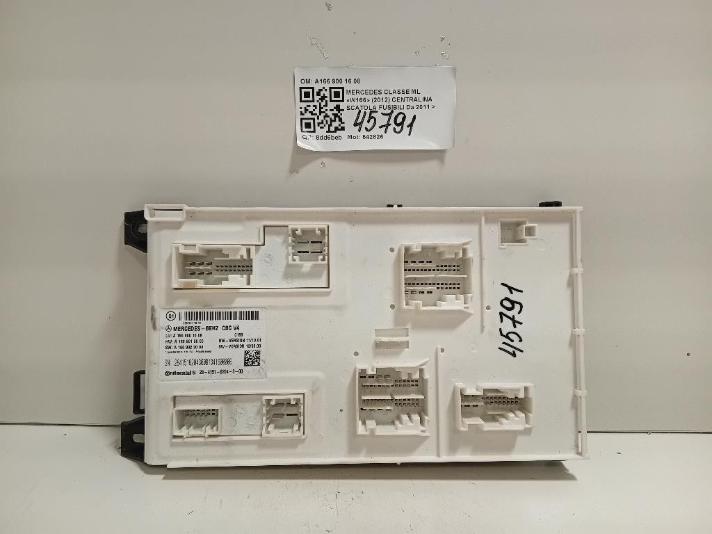Centralina Scatola Fusibili A166 900 16 08 Mercedes Classe ML W166 2012