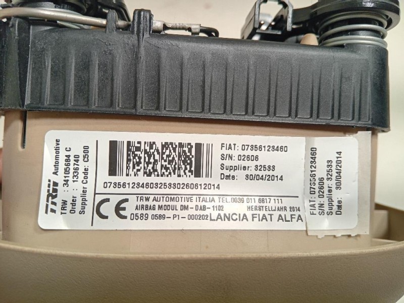 Air-bag Guidatore 07356123460 Fiat Panda III 2012