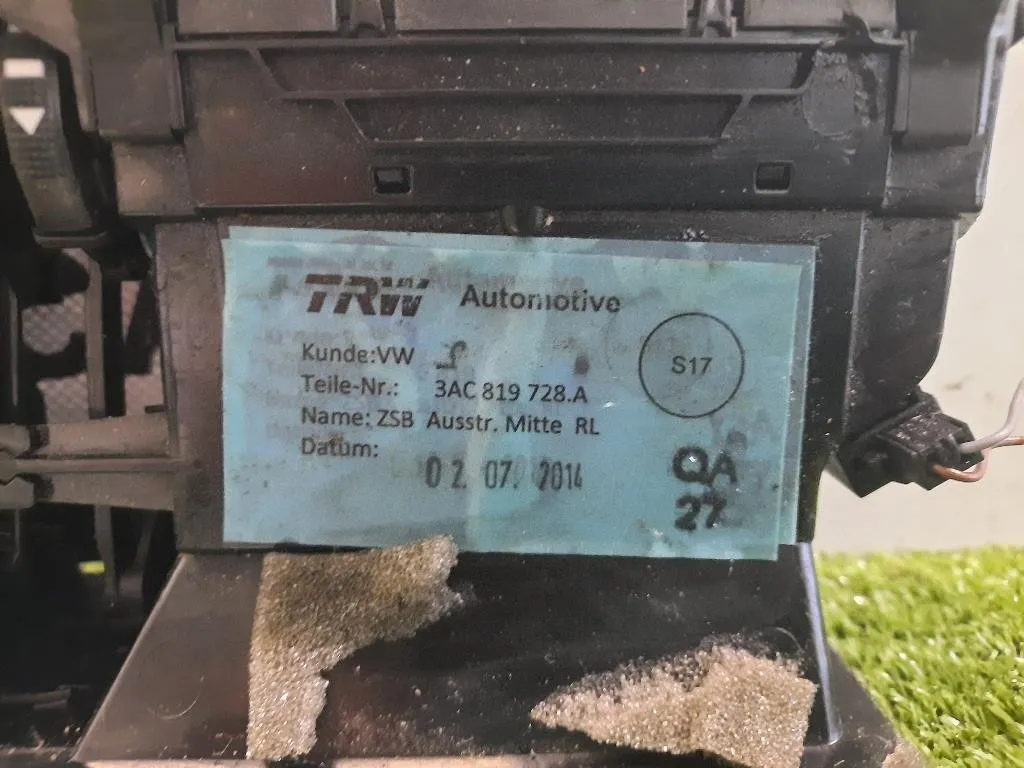 Griglia Condotto ARIA Cruscotto Centrale 3AC819728A Volkswagen Passat VI 2011