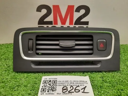 Griglia Condotto ARIA Cruscotto Centrale 30791699 Volvo S60 II 2010