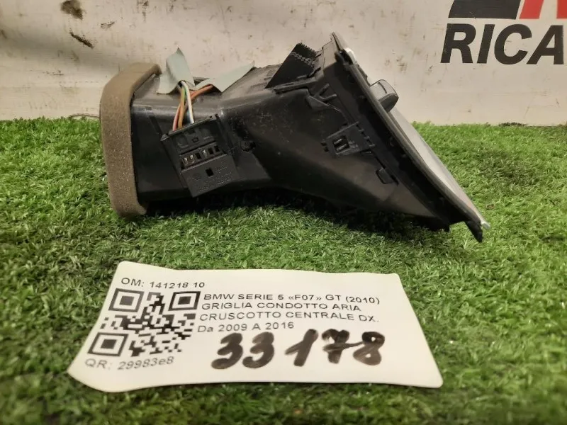 Griglia Condotto ARIA Cruscotto Centrale DX 141218 10 Bmw Serie 5 F07 GT 2010