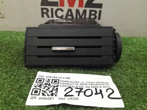 Griglia Condotto ARIA Cruscotto Centrale DX 3M51R014L21BE Ford KUGA I 2008