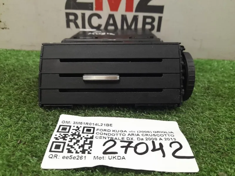 Griglia Condotto ARIA Cruscotto Centrale DX 3M51R014L21BE Ford KUGA I 2008