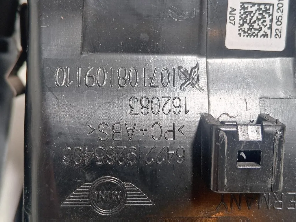 Griglia Condotto ARIA Cruscotto Centrale DX F55 MINI ONE 64229265406 Mini MINI ONE F55 2014