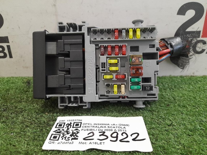 Centralina Scatola Fusibili 13222786 Opel Insignia A 2009