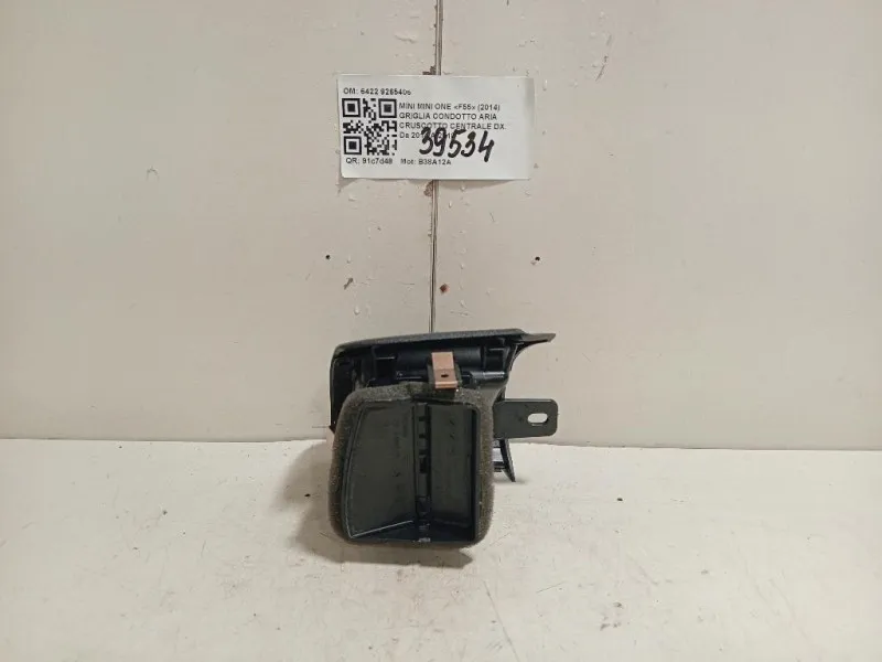 Griglia Condotto ARIA Cruscotto Centrale DX 6422 9265406 Mini MINI ONE F55 2014