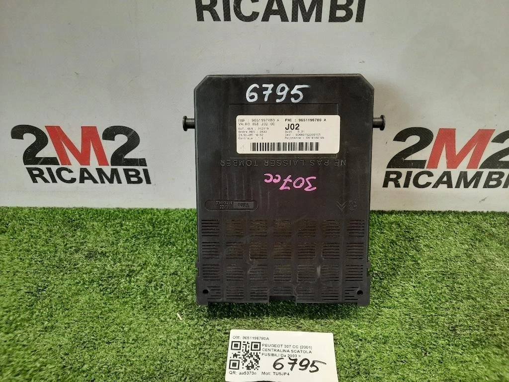 Centralina Scatola Fusibili 9651196780A Peugeot 307 CC 2001