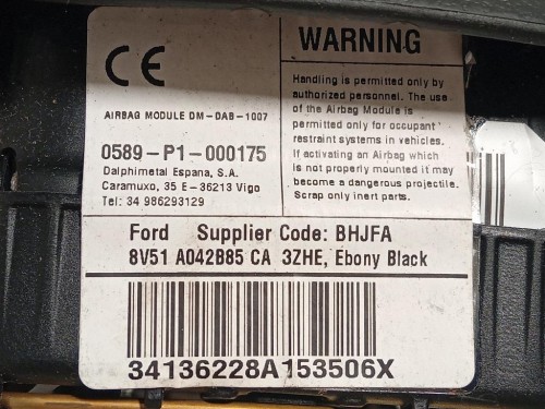 Air-bag Guidatore 8V51A042B85 Ford Ecosport 2013