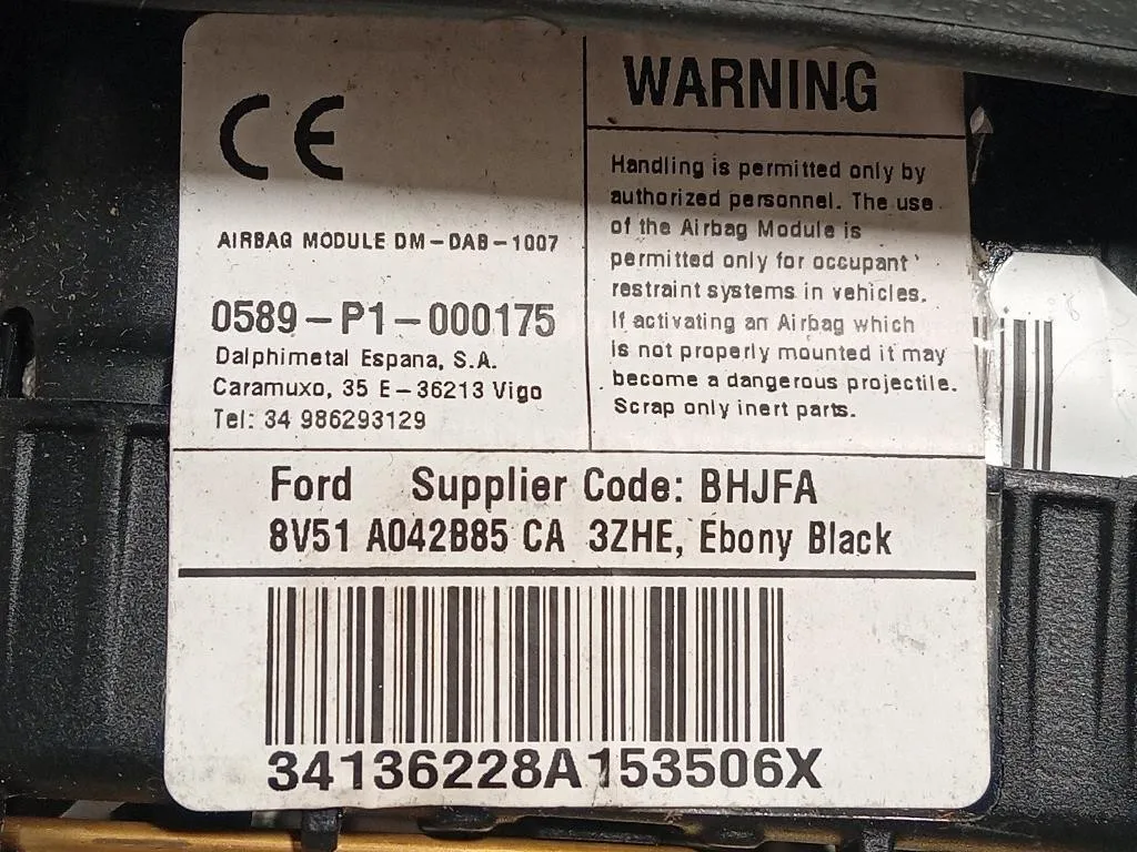 Air-bag Guidatore 8V51A042B85 Ford Ecosport 2013