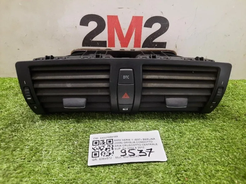 Griglia Condotto ARIA Cruscotto Centrale SUP 64227059189 Bmw Serie 1 E87 Berlina 2005