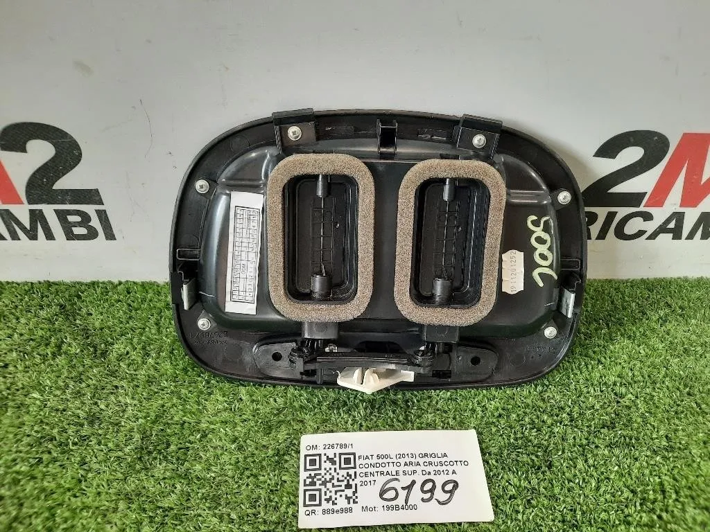 Griglia Condotto ARIA Cruscotto Centrale SUP 2267891 Fiat 500L 2013