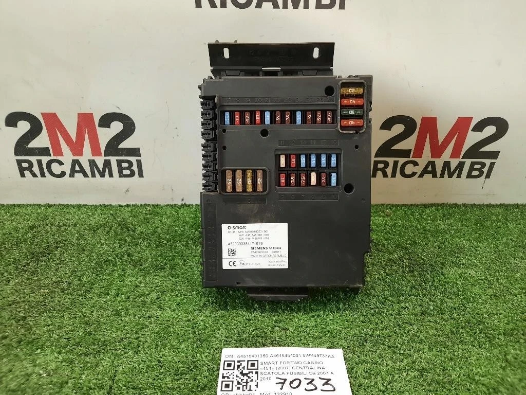 Centralina Scatola Fusibili A4515401350 A4515451001 5WK49737AA Smart Fortwo Cabrio 451 2007