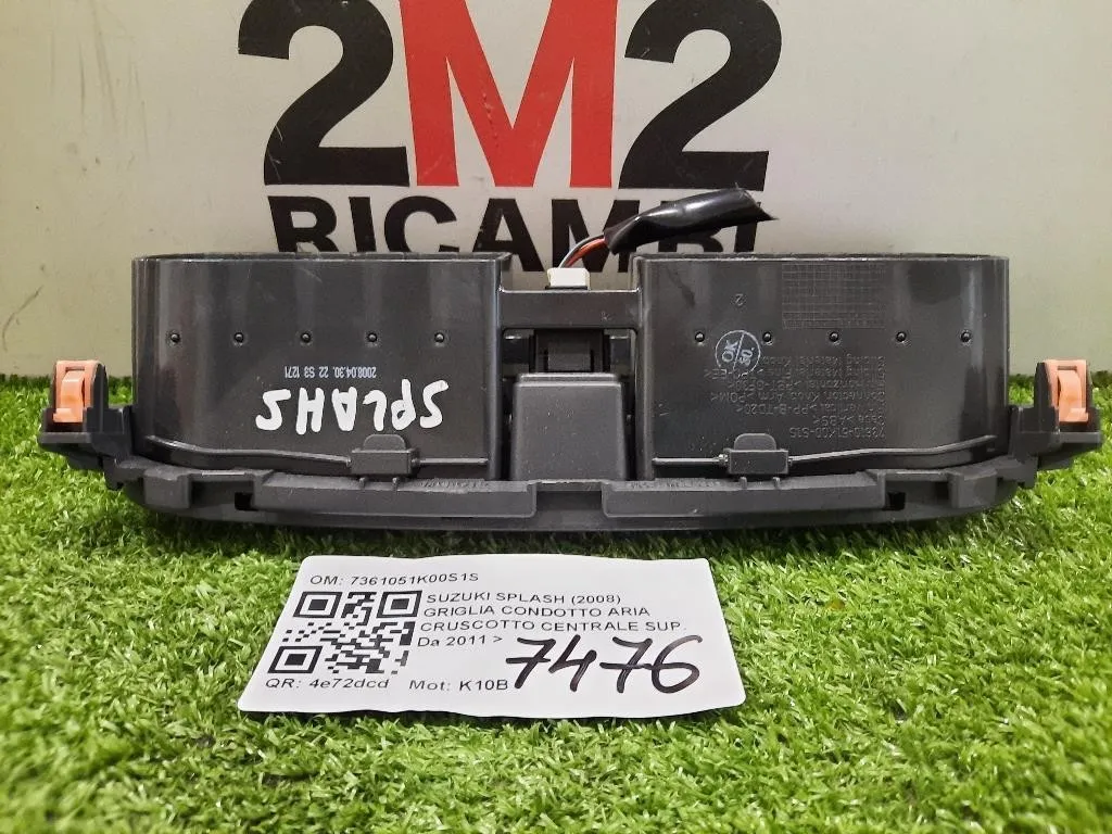 Griglia Condotto ARIA Cruscotto Centrale SUP 7361051K00S1S Suzuki Splash 2008