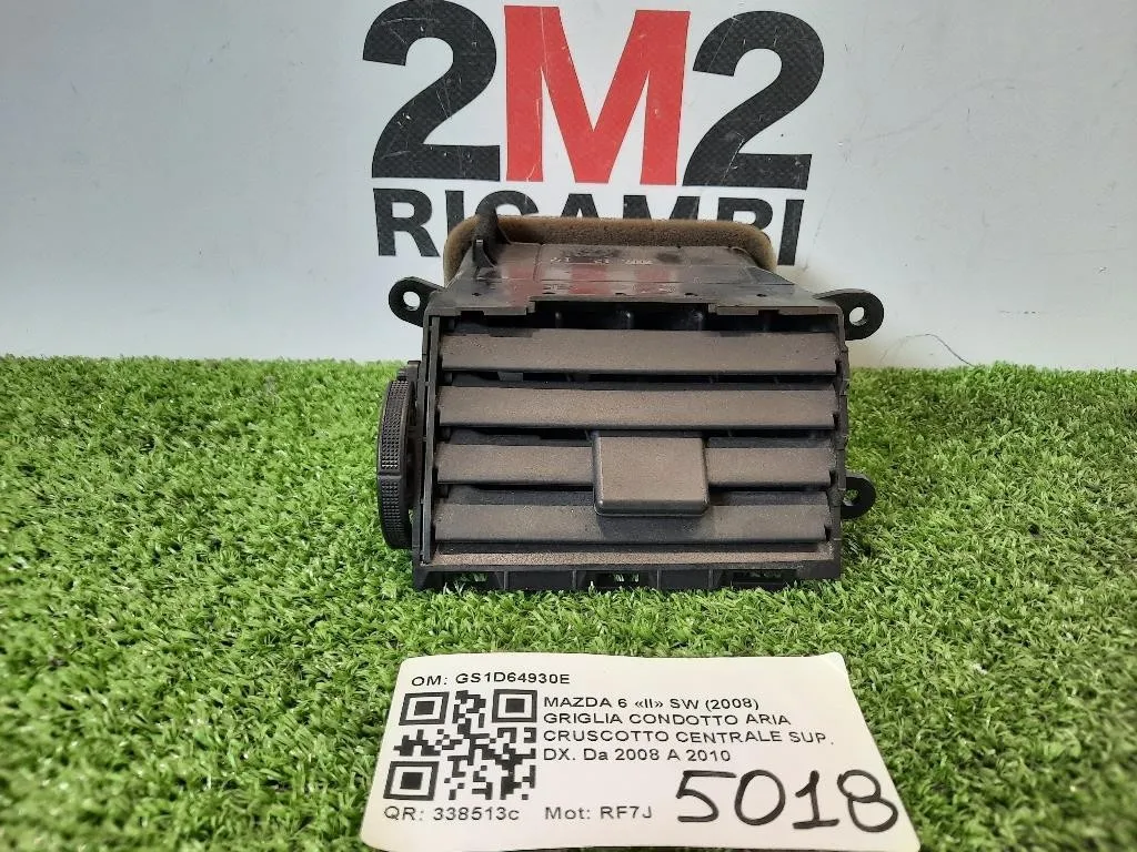 Griglia Condotto ARIA Cruscotto Centrale SUP DX GS1D64930E Mazda 6 II SW 2008