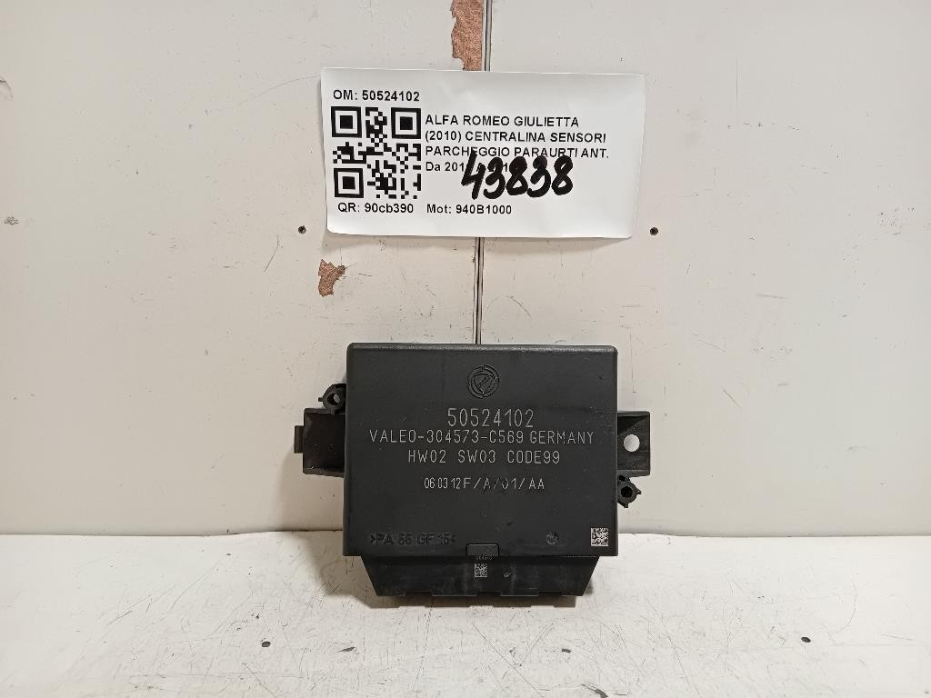 Centralina Sensori Parcheggio Paraurti ANT 50524102 Alfa Romeo Giulietta 2010
