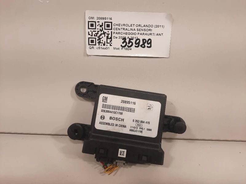 Centralina Sensori Parcheggio Paraurti ANT 20895116 Chevrolet Orlando 2011